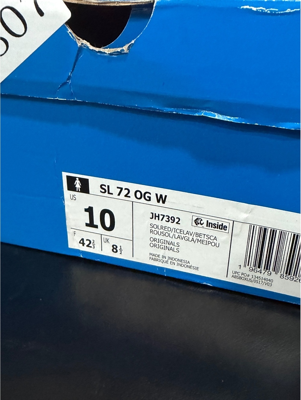 Size 10 - Adidas Women’s SL72 OG “Solar Red Lavender” - Picture 6 of 6